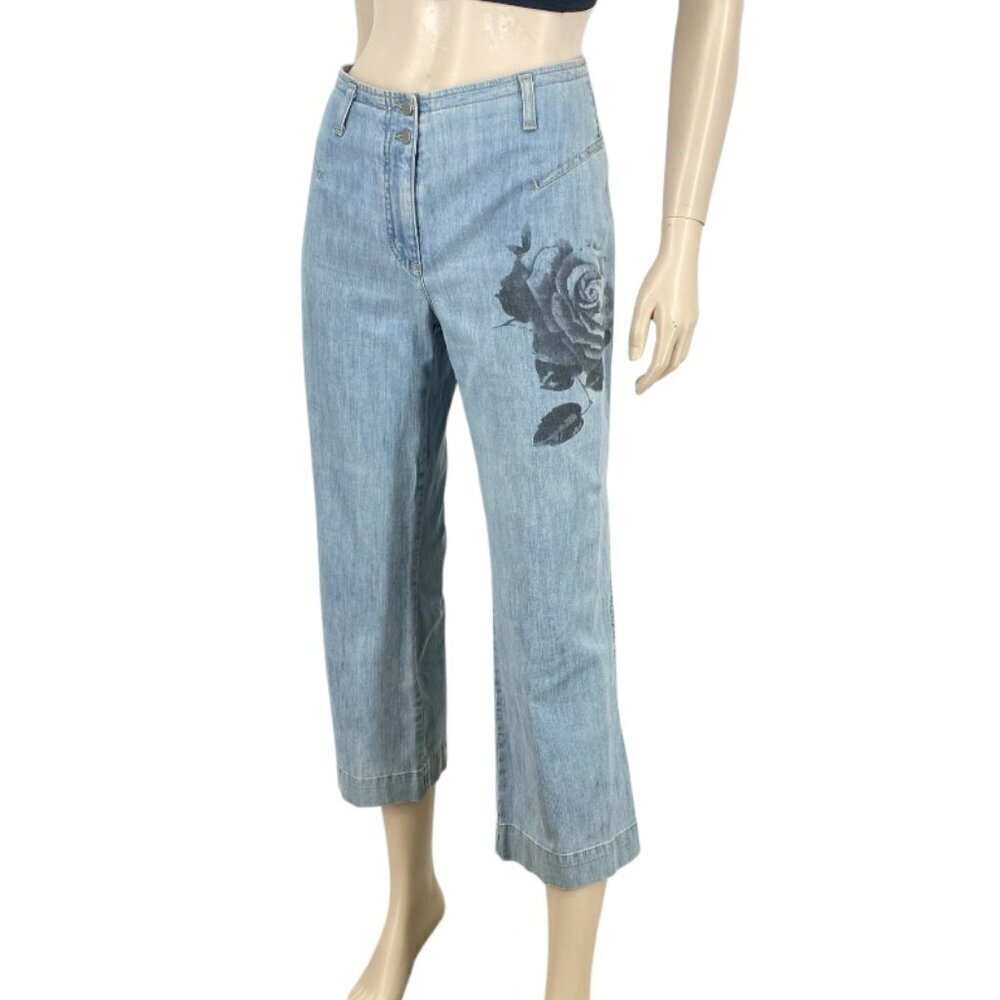 Vanilia Italian High Rise Stretch Cropped Jeans Sz 6​​​​​